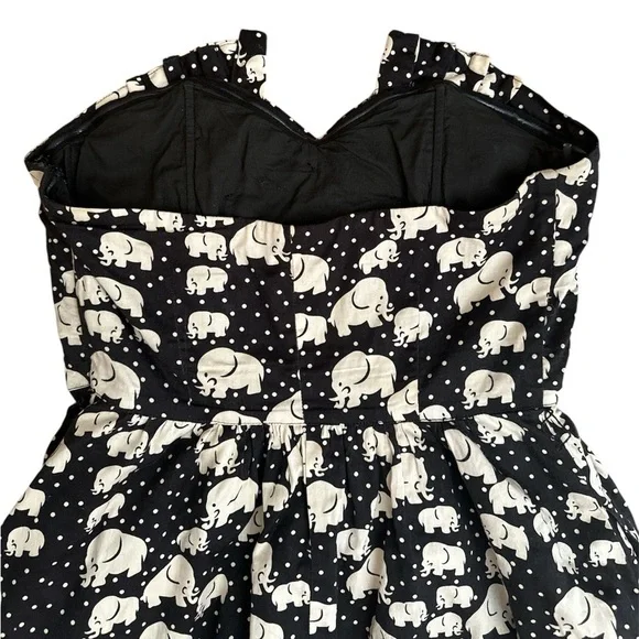 Anthropologie Porridge Elephant Print Strapless Dress, Size 6 - Picture 5 of 13